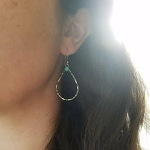 Faux Turquoise Cut Out Wave Dangley Earrings