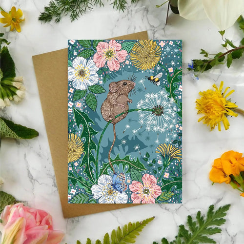 Mouse and Bee Greetings Card