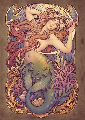 Andersen's Little Mermaid Greetings Card