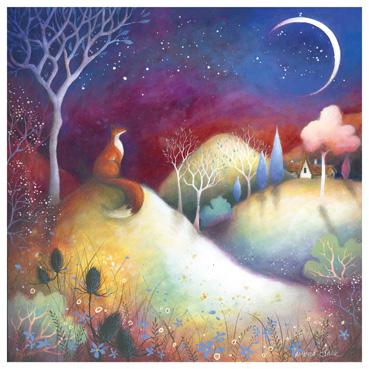 Starry Meadows Greetings Card