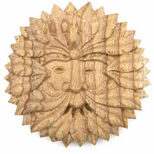 Green Man Wooden Plaque