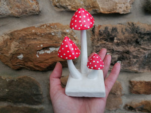 Wooden Fly Agaric Toadstool Mushrooms
