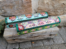 Hand Painted Turquoise Incense Holder Box