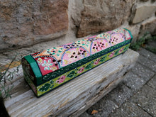 Hand Painted Orange Incense Holder Box