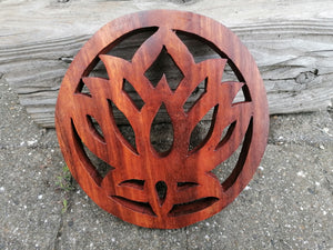 Lotus Flower Wooden Carving