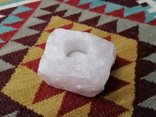 Solid Rose quartz Tea Light Holder