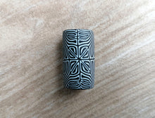 Monochrome Tile Cane Polymer Clay Dread Bead – 8mm Hole | Handcrafted by Emily Jane Adam