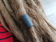 Monochrome Tile Cane Polymer Clay Dread Bead – 8mm Hole | Handcrafted by Emily Jane Adam