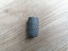 Monochrome Tile Cane Polymer Clay Dread Bead – 8mm Hole | Handcrafted by Emily Jane Adam