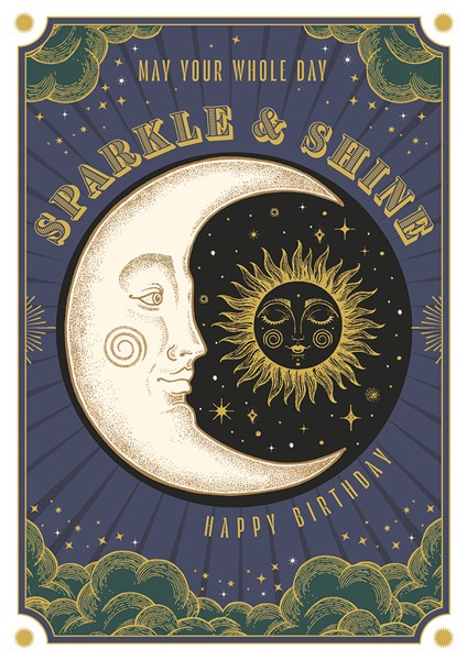 Sparkle and Shine Birthday Greetings Card