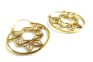Geometric Brass Earrings