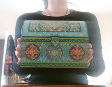 Hand Painted Domed Chest Box, Turquoise