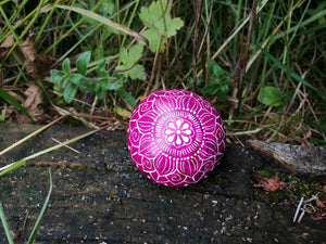 Mandala Flower Pebble, Soapstone