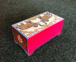 Hand Painted Elephant Two Drawer Chest