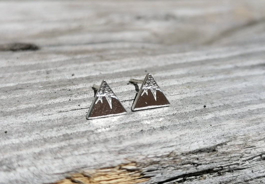 Mountain Sterling Silver Stud Earrings