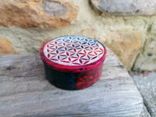 Flower of Life Carved Lidded Soapstone Box