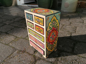 Floral Hand Painted 7 Drawer Chest