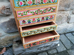 Hand Painted Indian 6 Drawer Chest of Drawers