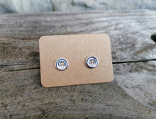 Button Sterling Silver Stud Earrings