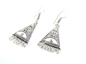 Silver Folk Style Earrings