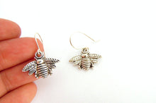 Honey Bee Silver Earrings