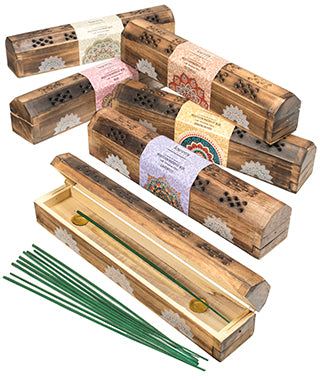 Karma Incense Stick Holder Box + Sticks