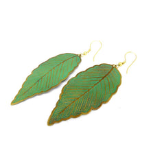 Green Leaf Earrings
